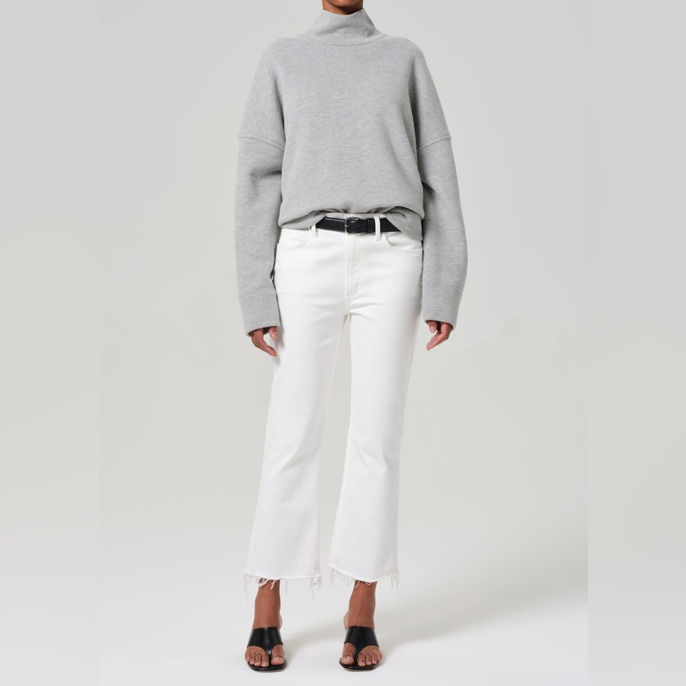 Citizens of Humanity | Isola Mid Rise Cropped Boot In Soft White-size 27